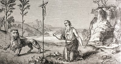 St. Jerome in the desert of Chalcis, from 